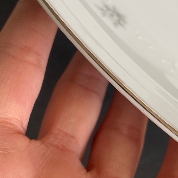 Sango China Japan JULIE 5 round dinner plates 10.5 inch gray floral pattern - Picture 5 of 10